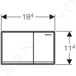 GEBERIT - Omega60 Ovládací tlačítko splachování, černá 115.081.SJ.1