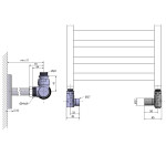 SAPHO - CORNER COMBI SIMPLY připojovací sada ventilů triaxiální, pravé provedení, chrom CP330S