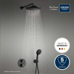 GROHE - Vitalio Start Sprchový set s termostatem pod omítku, průměr 25 cm, 2 proudy, matná černá 348832430
