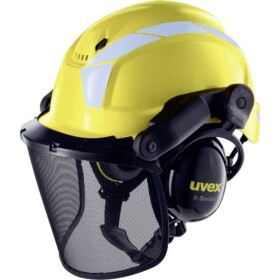 Uvex 9772 9774236 lesnická ochranná helma s integrovaným hledím žlutá