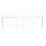 SAPHO - NIROX zrcadlo v rámu 100x60cm, borovice rustik NX106-1616