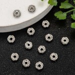 Mosazná rondelka - vroubkovaná - platinová - třída A - ∅ 6 x 3 mm - 1 ks