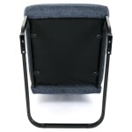 Židle jídelní, taštičkové pružiny v sedáku, modrá látka, černý kov