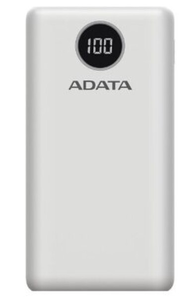 ADATA PowerBank P20000QCD 20000mAh bílá 3A 2x USB 1x USB-C