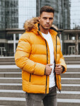 Pánská prošívaná zimní bunda žlutá FashionStreet TX4162 XXL