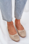 Baleríny Na Ploché Podešvi S Ozdobou Béžové Ainoria 36