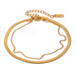 ELENYS Balance Duo – pozlacený náramek 18K žluté zlato Délka náramku: 19+6 cm / max. 25 cm