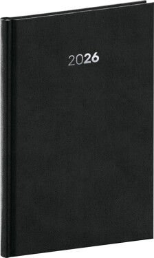 Týdenní diář 2026 NOTIQUE A5 - Balakon černý, 15 x 21 cm