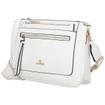 Trendy dámská koženková crossbody kabelka Anita, bílá