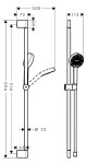 HANSGROHE - Activera S Set sprchové hlavice, tyče a hadice, 2 proudy, EcoSmart+, Water Boost, matná černá 28864670