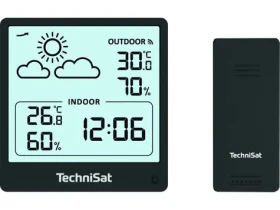 TechniSat iMETEO 200 černá / Meteostanice / LCD displej / teplota / vlhkost / 4x AA (MET02D)