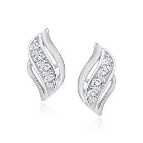LUNICA Stříbrné náušnice se zirkony 0094 Ag 925; ≤1,2 g.