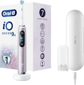 Oral-B iO Series 9 Rose Quartz / Elektrický zubní kartáček / magnetické iO / 7 režimů / AI / OLED (iO Series Rose Quartz)