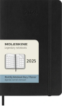 Moleskine Měsíční diář 2025 černý S, měkký