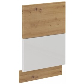 Dvířka na vestavnou myčku nádobí Artisan ZM 570x446 Barva korpusu: Dub artisan, Barva dvířek: Bílý lesk