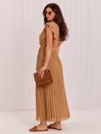 Šaty IT SK 13166.85 v barvě camel jedna velikost