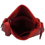 Módní dámská koženková crossbody kabelka Evelyne, červená