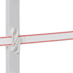 Plastový sloupek pro elektrický ohradník, délka 125 cm, 9 oček, bílá