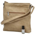 Trendy dámská koženková crossbody Laka, béžová