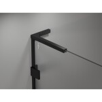 MEXEN/S - Lunar L sprchový kout dveře křídlové levá 85 x 80, transparent, černá 834L-085-080-70-00-L