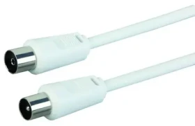 Schwaiger anténní kabel IEC(M)-IEC(F) 5 m bílá / Anténní kabel / 90 dB / 75 Ohm (KVK50A052)