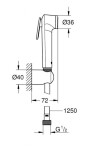 GROHE - Tempesta-F Bidetová sprška s držákem a hadicí, Warm Sunset 27513DA1