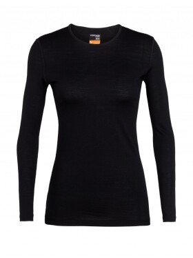 Dámské merino triko dlouhý rukáv ICEBREAKER Wmns 200 Oasis LS Crewe, Black velikost: M