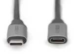 Digitus USB-C prodlužovací kabel / Prodlužovací kabel / USB-C (M) - USB-C (F) / USB 3.2 Gen1 / PD 60W / 4K 60Hz / 1 m (DB-300230-010-S)