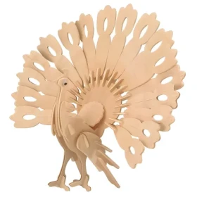 WOODCRAFT CONSTRUCTION KIT Dřevěné 3D puzzle Páv