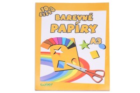 Papíry barevné A3, 10 listů, 180g,