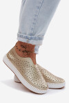 Otevřené Slip-on Sandály na Platformě Zlaté Glamma 40