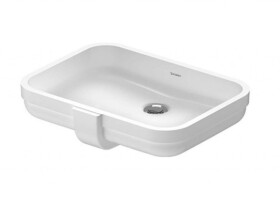 DURAVIT - Soleil by Starck Umyvadlo 49x35 cm, zápustné, s přepadem, bez otvoru pro baterii, WonderGliss, bílá 03974900601