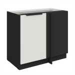 Spodní rohová skříňka Aria 105 ND 1F BB Barva korpusu: Bílá, Barva dvířek: BL - Black AFM
