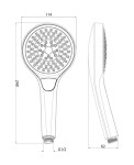 VILLEROY & BOCH - Verve Showers Sprchová hlavice, 3 proudy, matná černá TVS109001UK0K5