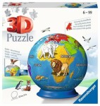 Ravensburger 3D puzzleball globus se zvířaty anglický 72 ks