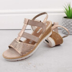 Pohodlné sandály na podpatku Remonte W RKR667 rose gold 38
