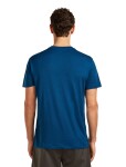 Pánské merino triko s krátkým rukávem ICEBREAKER Mens 150 Tech Lite SS Tee Range Stripes, Atlantis velikost: M