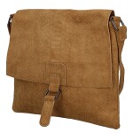 Dámská crossbody kabelka s hadím vzorem Geina, hnědá