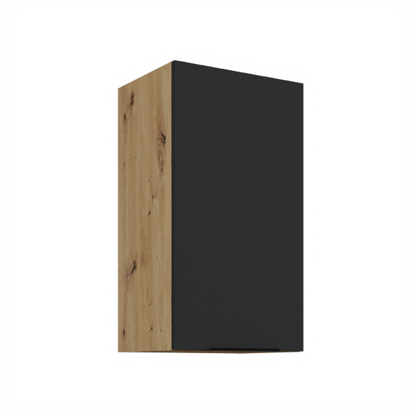 Horní skříňka Aria 40 G-72 1F Barva korpusu: Dub artisan, Barva dvířek: BL - Black AFM