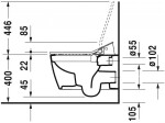 DURAVIT - ME by Starck Závěsné WC Rimless pro bidetové sedátko Sensowash, HygieneGlaze, bílá 2529592000