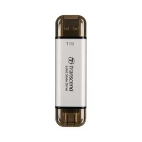 Transcend TS1TESD310S Externí SDD 1TB Stříbrná / USB-C 3.2 Gen 2 / R: 1050MBs / W: 950MBs (TS1TESD310S)