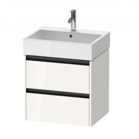 DURAVIT - Ketho.2 Umyvadlová skříňka 55x58x46 cm, 2 zásuvky, lesklá bílá K25275022220000