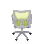 Kancelářská židle, zelená síťovina, šedý plast, kolečka na tvrdé podlahy