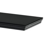 Polička nástěnná 60 cm, MDF, barva černá, baleno v ochranné fólii