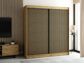 Šatní skříň Abi Lamelo 1 Barva korpusu: Dub artisan, Rozměry: 200 cm