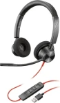 Poly Blackwire 3320 černá / Náhlavní souprava / mikrofon / dvě sluchátka / USB-A (76J16AA)