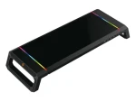 Conceptronic THORNE černá / Herní stojan pod monitor / RGB / 4x USB-A 2.0 / šuplík / nosnost 10 kg (THORNE01B)