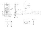 GEBERIT - Duofix Set předstěnové instalace, klozetu Oudee a sedátka softclose, tlačítko Delta01, lesklý chrom SANI11CA1104B