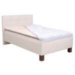 Čalouněná postel Mary 120x200, béžová, včetně matrace
