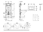 GEBERIT - Duofix Set předstěnové instalace, kompaktního klozetu Gaia a sedátka softclose, tlačítko Sigma30, bílá/bílá mat SANI11CA3149